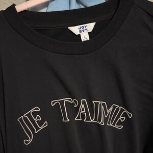Black Joy Lab 'Je T'aime' Sweatshirt